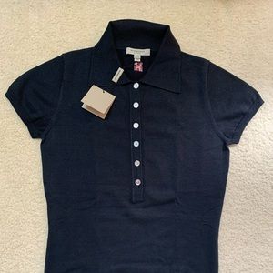 NWT Burberry Silk Polo